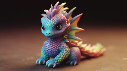 baby rainbow dragon photo