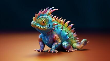 Obraz premium baby rainbow dragon photo