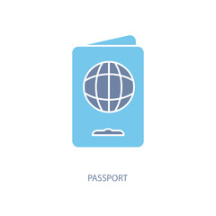 passport concept line icon. Simple element illustration. passport concept outline symbol design.