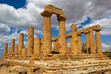 Ruinas de Akragas, Agrigento, Sicilia. Templo de Juno