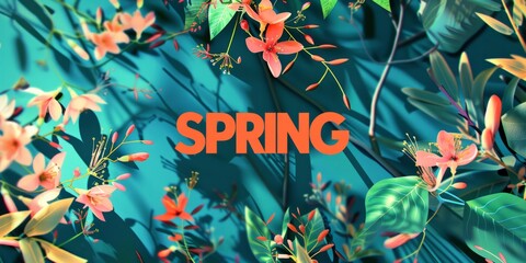 graphic style advertisement template for spring Generative AI