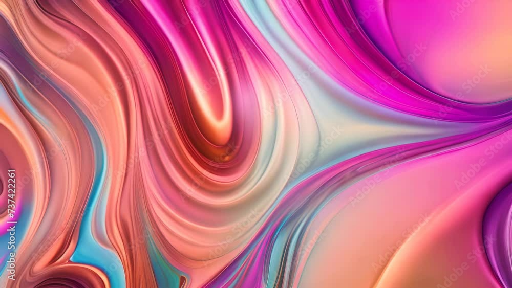 Aufkleber vibrant and abstract background featuring colorful curves. perfect for adding pop of color to any de