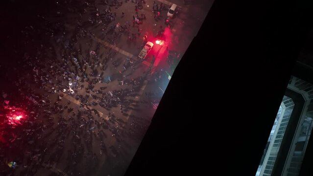 Napoli festa Scudetto - Festeggiamenti Scudetto - Riprese con Drone - Piazza del Plebiscito - 4 Maggio 2023