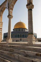 The Dome of The Rock in the old city of Jerusalem. Temple Mount