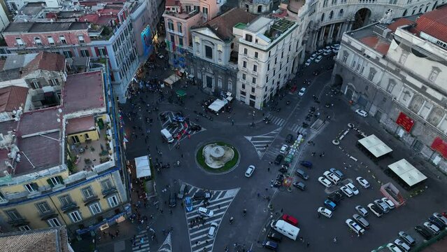 Napoli festa Scudetto - Festeggiamenti Scudetto - Riprese con Drone - Piazza del Plebiscito - 4 Maggio 2023
