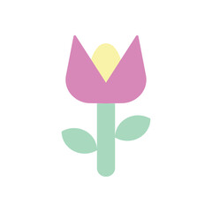 tulip icon with white background vector
