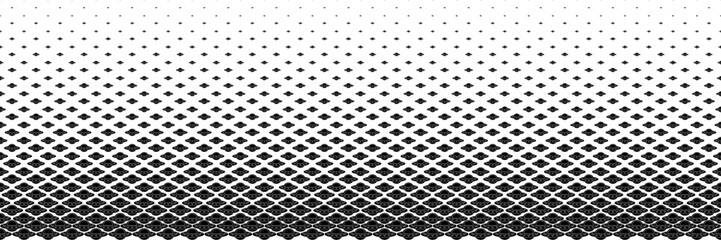 horizontal black halftone of ufo or identified flying objects design for pattern and background.