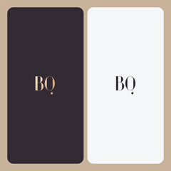 BQ logo design vector image