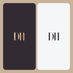 DH logo design vector image