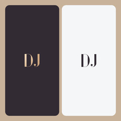DJ logo design vector image