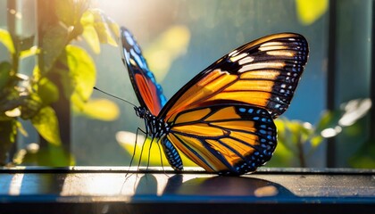 Vibrant butterfly with beautiful wings. Majestic beauty.
