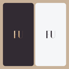 FU logo design vector image