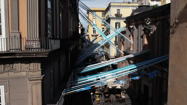 Napoli festa Scudetto - Centro Storico di Napoli - Riprese con Drone - Murales di San Gennaro - Vesuvio - Tricolore