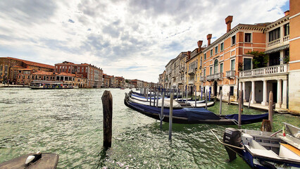 Obraz premium Venice, gondolas on canal