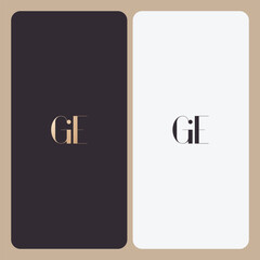 GE logo design vector image