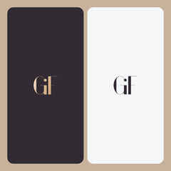 GF logo design vector image