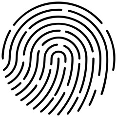 Icon  Geometric fingerprints isolated on white  SVG vector illustration
