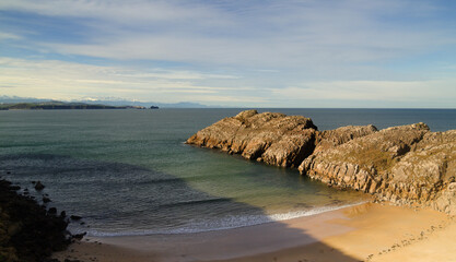 Coastal part of Cantabria in the north of Spain, eroded Costa Quebrada, ie the Broken Coast