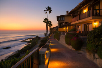 sunset on the beach