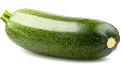 Zucchini isolated on white background cutout. Healthy food.