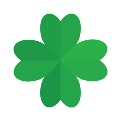 four leaf clover on white background, saint patrick