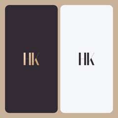 HK logo design vector image