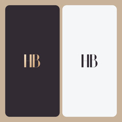 HB logo design vector image