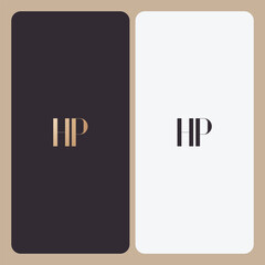 HP logo design vector image