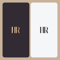 HR logo design vector image