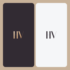 HV logo design vector image