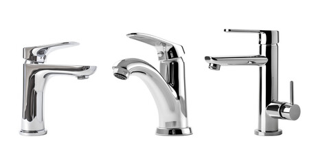 Modern chrome faucet set