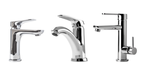 Modern chrome faucet set
