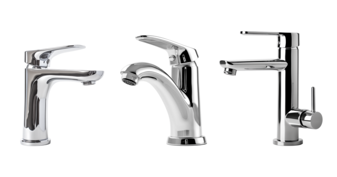 Modern chrome faucet set