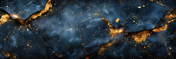 Cosmic Nebula and Stars, Deep Space Astronomy Exploration, Blue and Black Galaxy Illustration