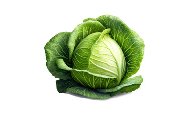 Fototapeta premium cabbage isolated on white background ,Green leaves pattern.Png