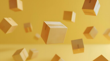 Background image with floating boxes