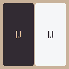IJ logo design vector image