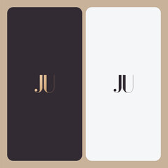 JU logo design vector image