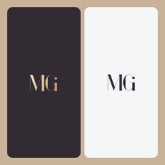 MG logo design vector image