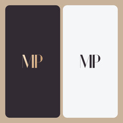 MP logo design vector image