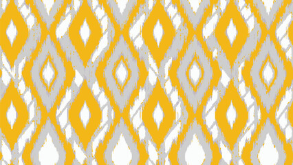 Seamless Vintage Wild Water  retro background in modern ikat pattern Camouflage Ogee in Weave colorful  with peacock feathers. Ethnic folk Design for carpet, wallpaper, clothing, wrapping, text