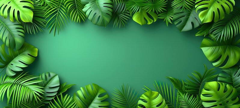 tropical jungle frame