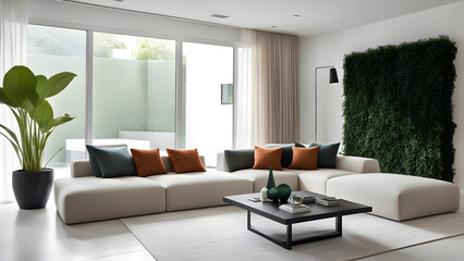 Fototapeta premium modern living interior Generative Ai 