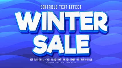 winter sale editable text effect