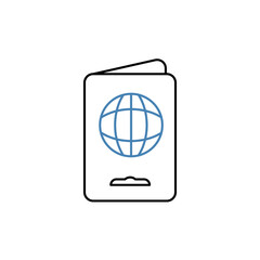 passport concept line icon. Simple element illustration. passport concept outline symbol design.