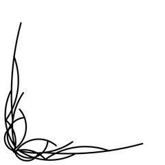 Abstract Wavy Lines Corner Border 