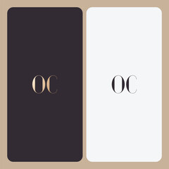OC logo design vector image
