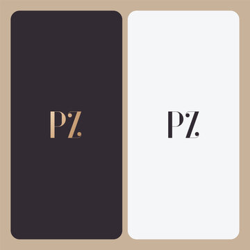 PZ logo design vector image