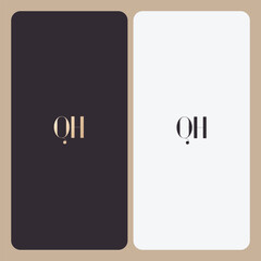 QH logo design vector image