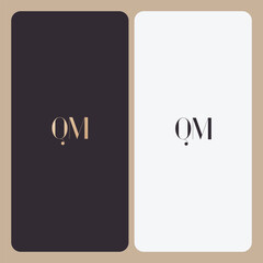 QM logo design vector image